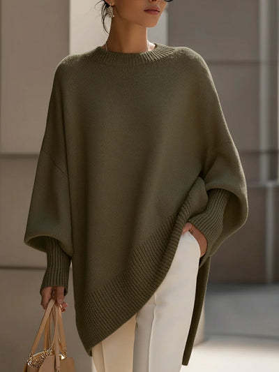 Mia - Oversized Knit Poncho Sweater