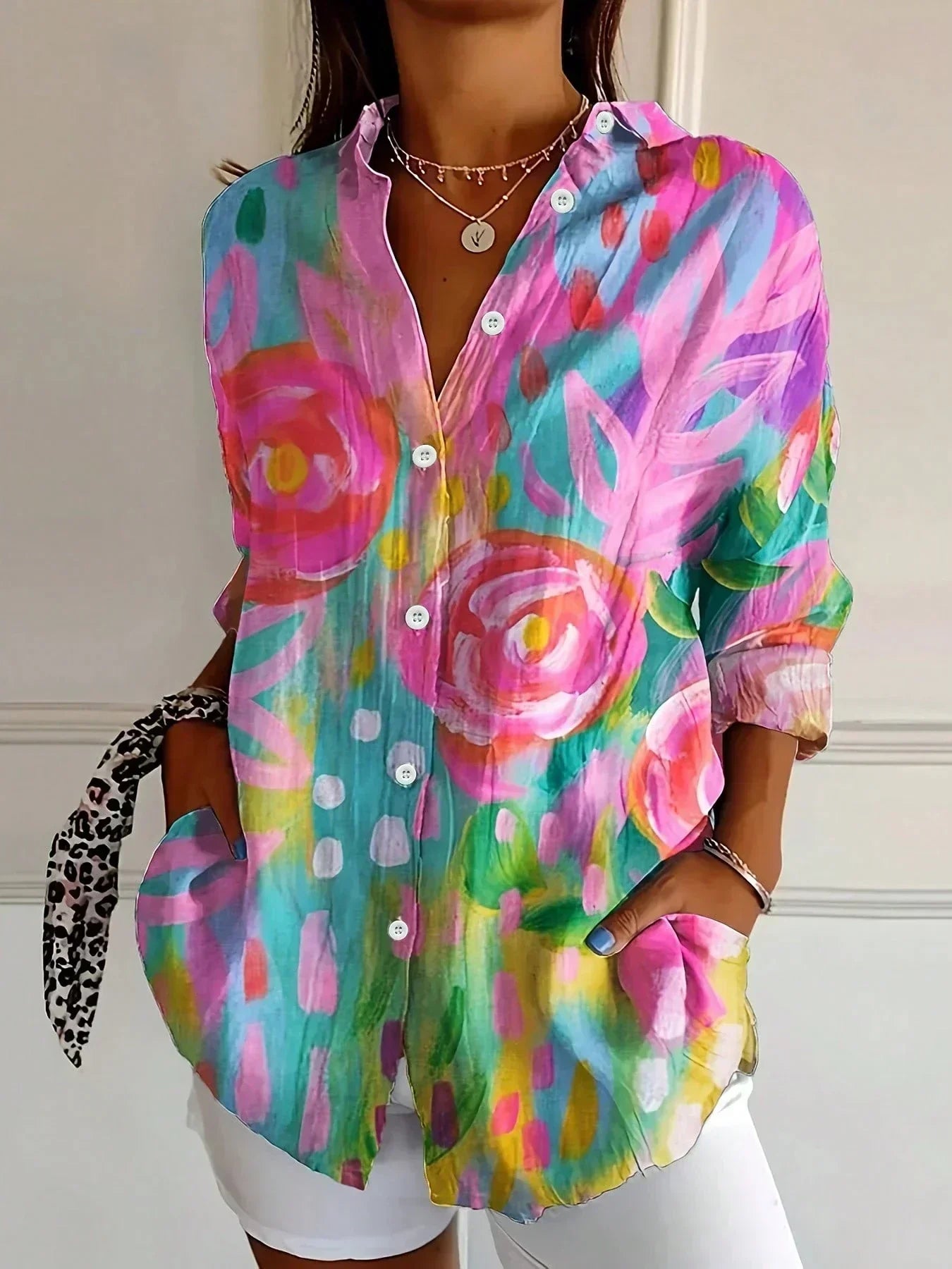Linde - Colorful Pattern Blouse