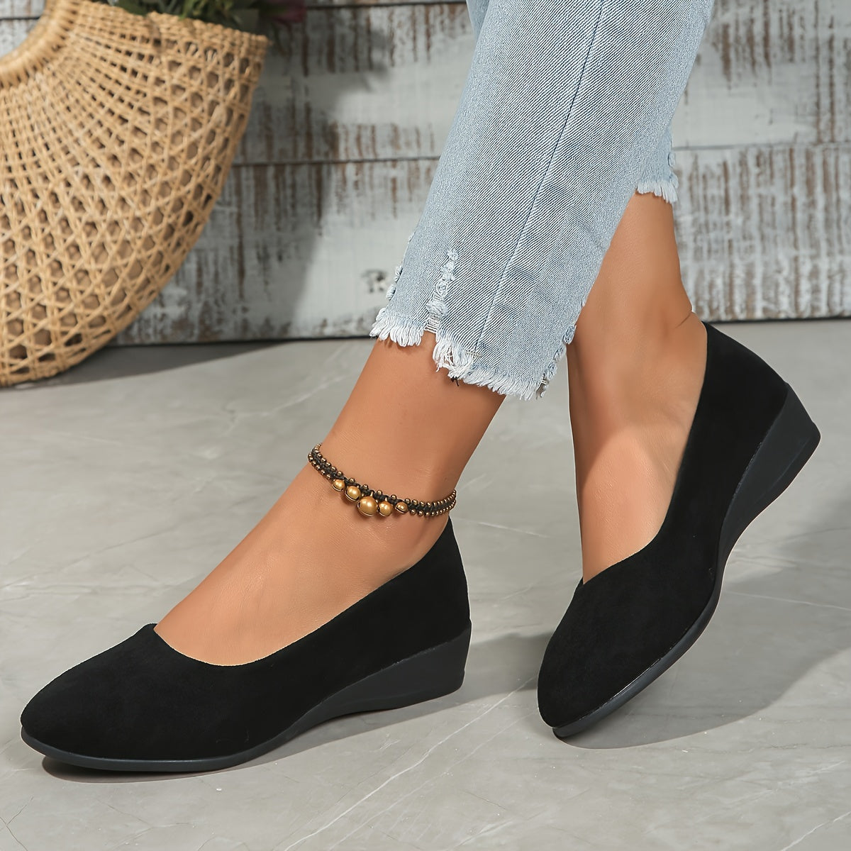 Babs - Wedge Ballerina Flats